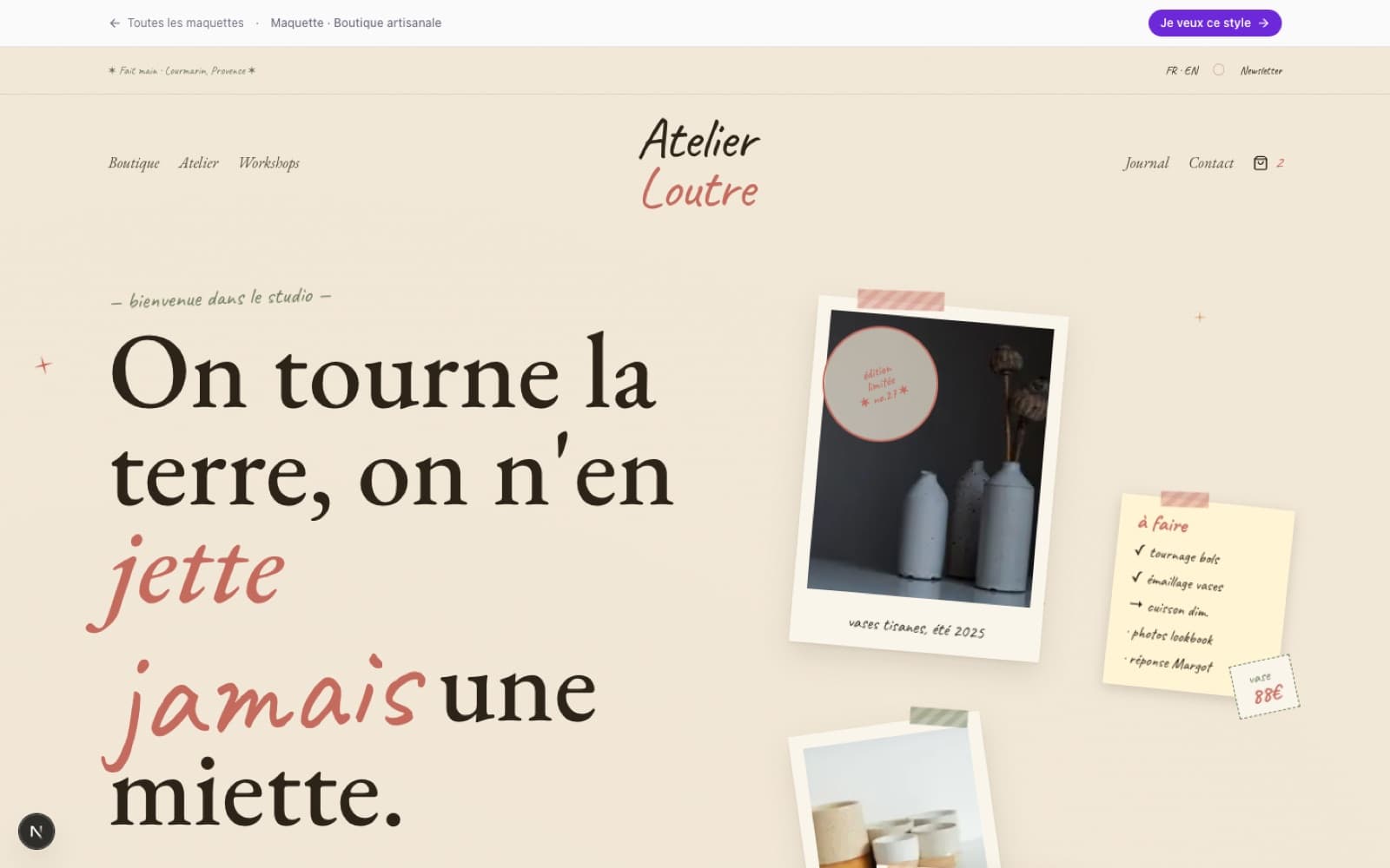 Boutique artisanale